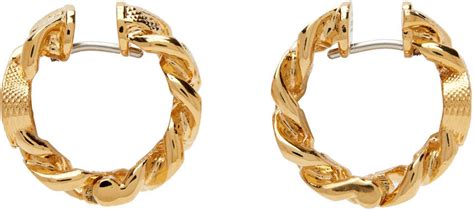 gucci hoop gold earrings|Gucci interlocking gg earrings.